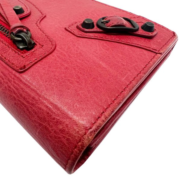 imgrc0086848594 BALENCIAGA Classic Continental Long Wallet Leather Red