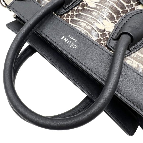 imgrc0086948298 CELINE Luggage Nano Shopper Python Calfskin 2WAY Black