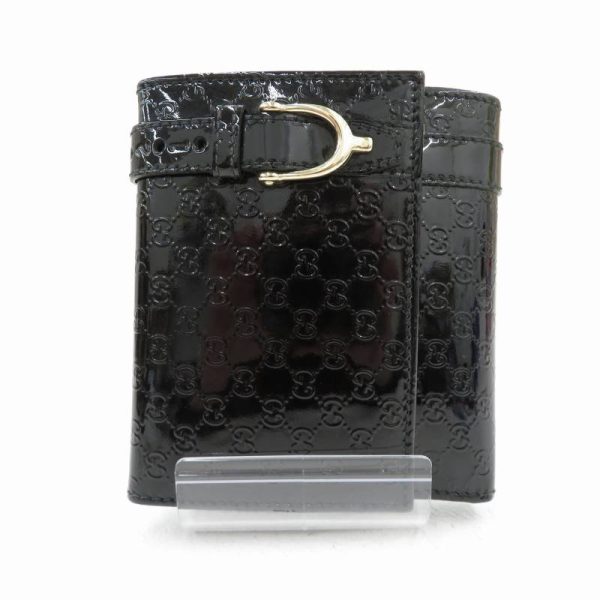 imgrc0086959952 Gucci Micro Guccisima Enamel W Hook Wallet Black