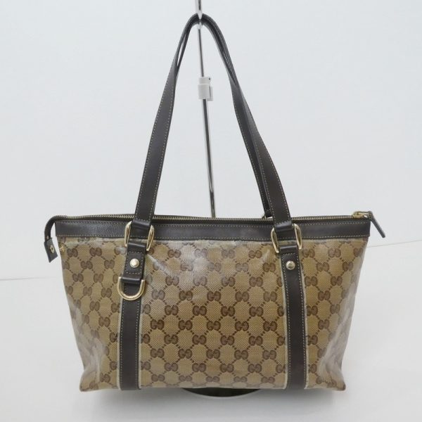 imgrc0086972308 Gucci GG Crystal Abbey Tote Bag Brown