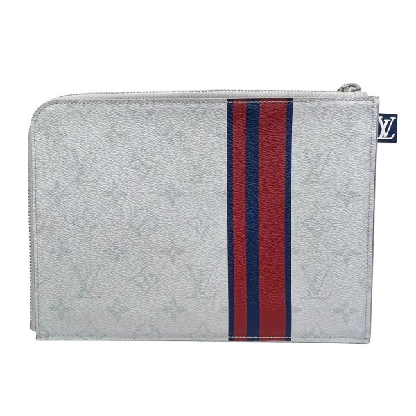 imgrc0087090874 Louis Vuitton Pochette Jules PM Clutch Bag Monogram Canvas White