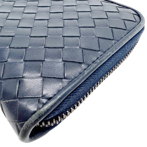 imgrc0087129999 Bottega Veneta Intrecciato Round Zipper Wallet Long Navy