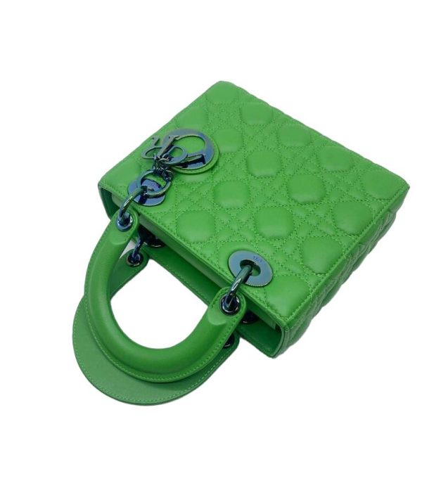 imgrc0087130119 Christian Dior Lady Dior Small 2WAY Handbag Enamel Green