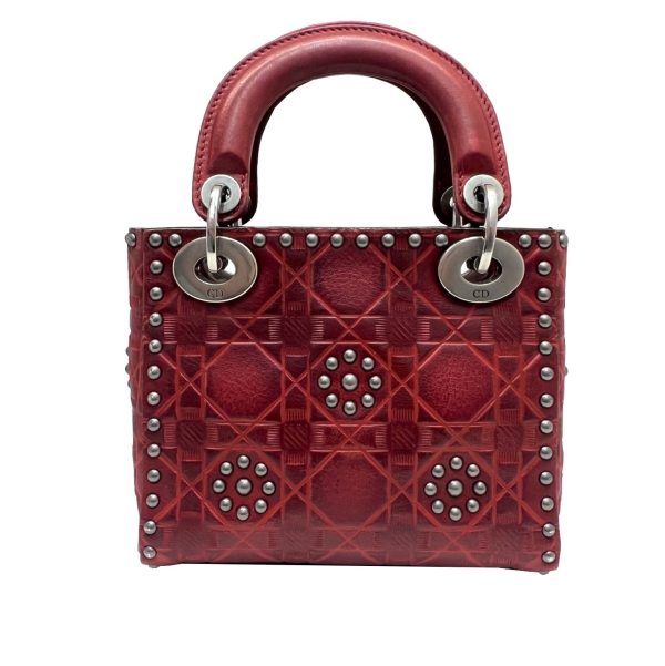 imgrc0087170184 Christian Dior Mini Lady Dior 2WAY Handbag Leather Bordeaux