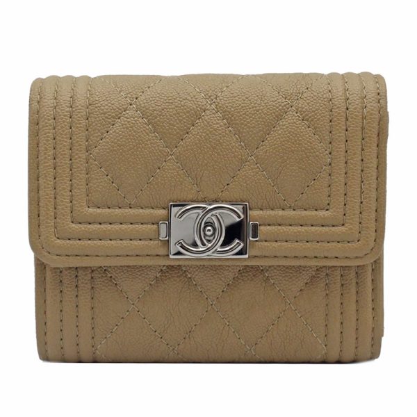 imgrc0087203680 CHANEL Boy Chanel wallet tri fbeige caviar skin