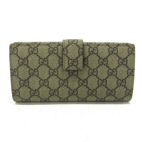 imgrc0087342550 Gucci GG Supreme W Hook BifLong Wallet Beige