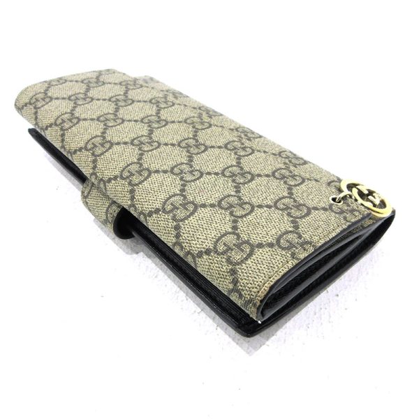 imgrc0087342551 Gucci GG Supreme W Hook BifLong Wallet Beige