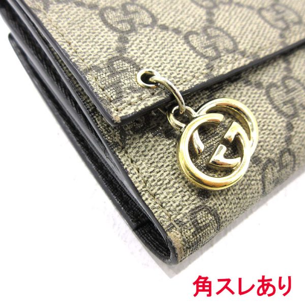 imgrc0087342557 Gucci GG Supreme W Hook BifLong Wallet Beige