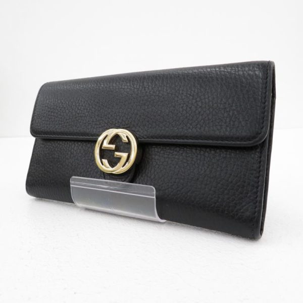 imgrc0087635640 Gucci Interlocking G Long Wallet Black