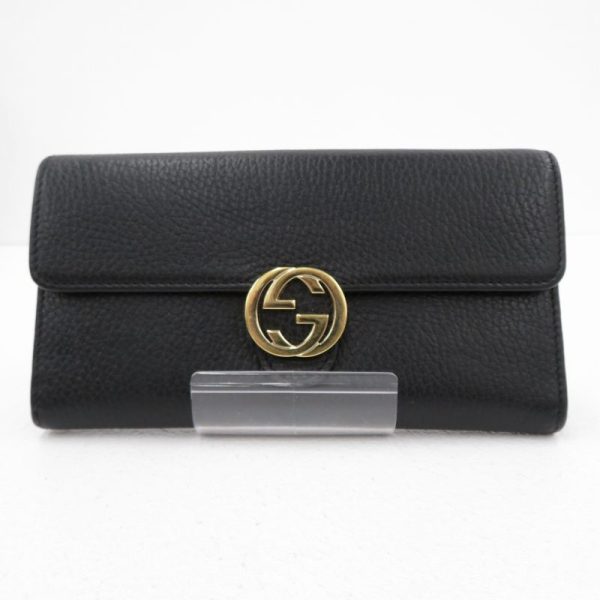 imgrc0087635641 Gucci Interlocking G Long Wallet Black