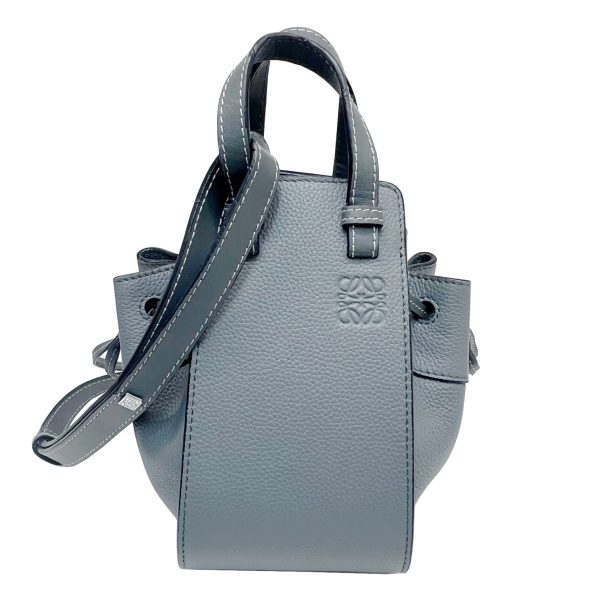 imgrc0087635708 Loewe Hammock Mini Shoulder Bag Leather Gray