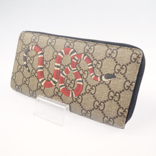 imgrc0087640581 Gucci GG Supreme Snake Long Wallet Beige