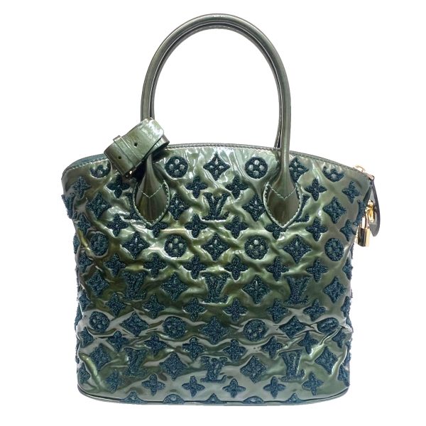 imgrc0087724078 Louis Vuitton Lockit Bouclet Handbag Patent Leather Green