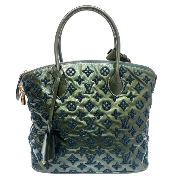 imgrc0087724079 Louis Vuitton Lockit Bouclet Handbag Patent Leather Green