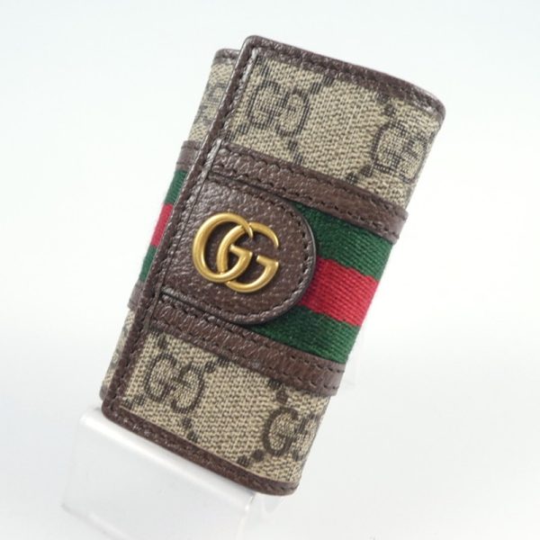 imgrc0087766852 Gucci GG Supreme Offdia 6 Key Case Brown