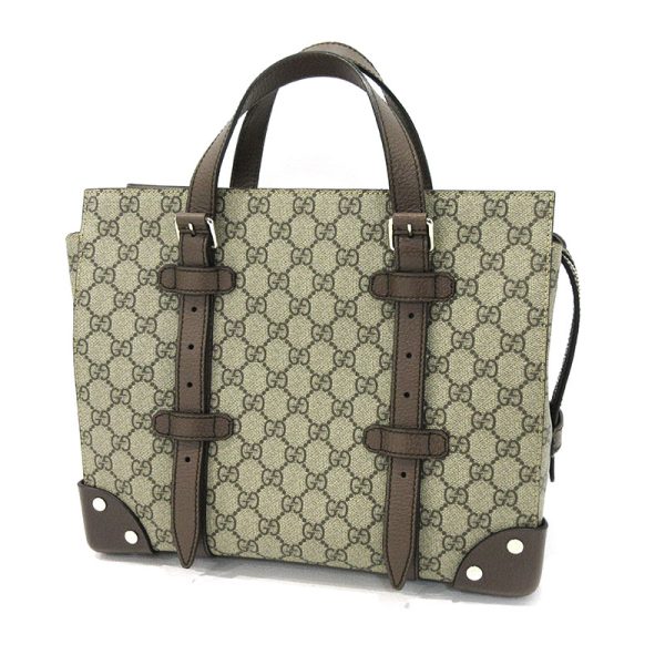 imgrc0087963455 Gucci GG Supreme Tote Bag Detail Brown