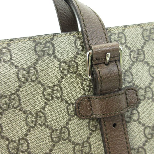 imgrc0087963469 Gucci GG Supreme Tote Bag Detail Brown