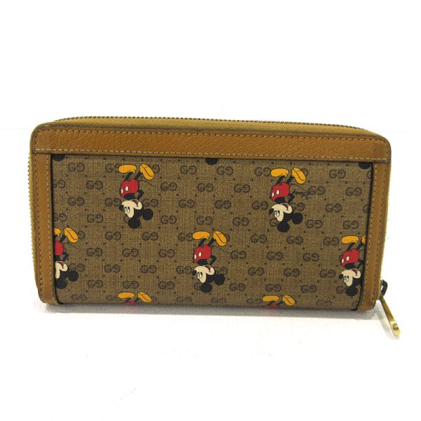 imgrc0088035826 Gucci GG Supreme Disney Mickey Mouse Long Wallet Brown