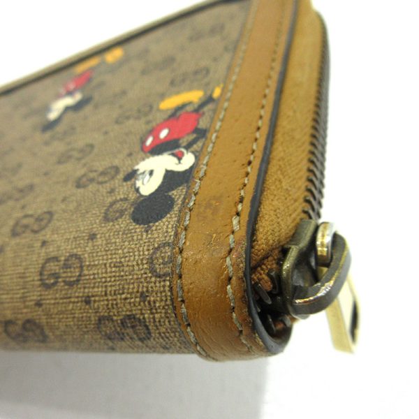 imgrc0088035833 Gucci GG Supreme Disney Mickey Mouse Long Wallet Brown