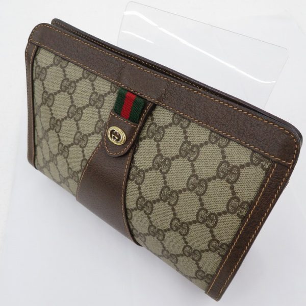 imgrc0088350211 Gucci Gucci GG Plus Sherry Line Pouch Brown