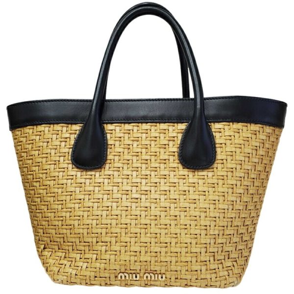 imgrc0088372326 Miu Miu Basket Bag 5BA137 Tote Bag 2WAY Shoulder Basket Bag