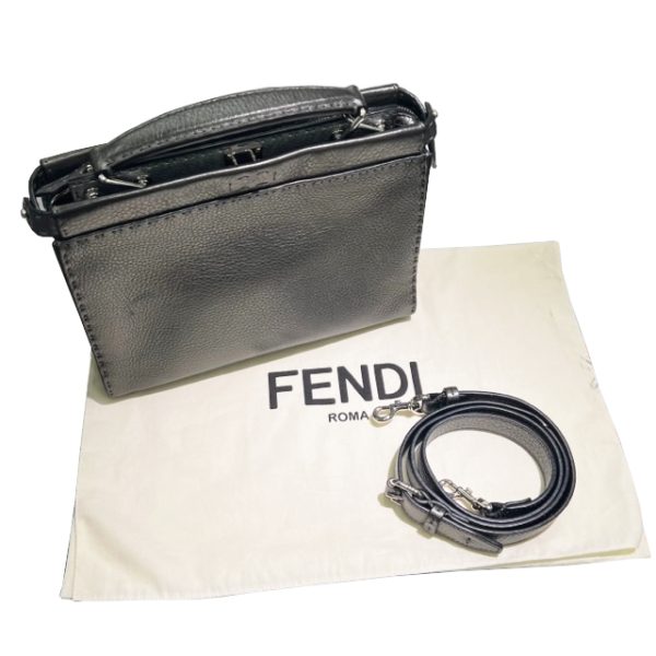 imgrc0088374312 FENDI Peekaboo Fit Mini 2WAY Shoulder Bag Gray