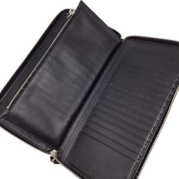 imgrc0089093145 PRADA Organizer Saffiano Long Wallet Multi Case Black