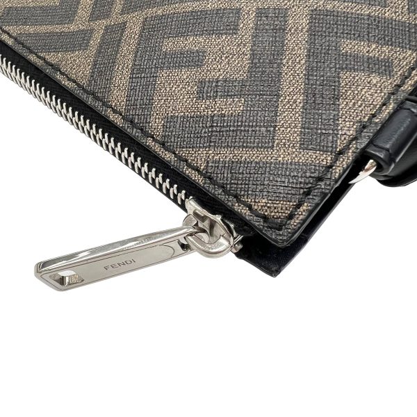 imgrc0089470658 FENDI Flat Slim Clutch Pouch Brown Black