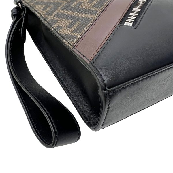 imgrc0089470663 FENDI Flat Slim Clutch Pouch Brown Black