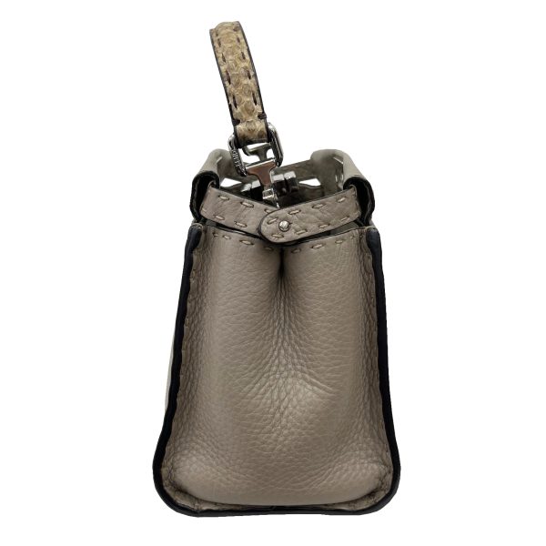 imgrc0089772797 FENDI Selleria Mini Peekaboo Handbag Beige