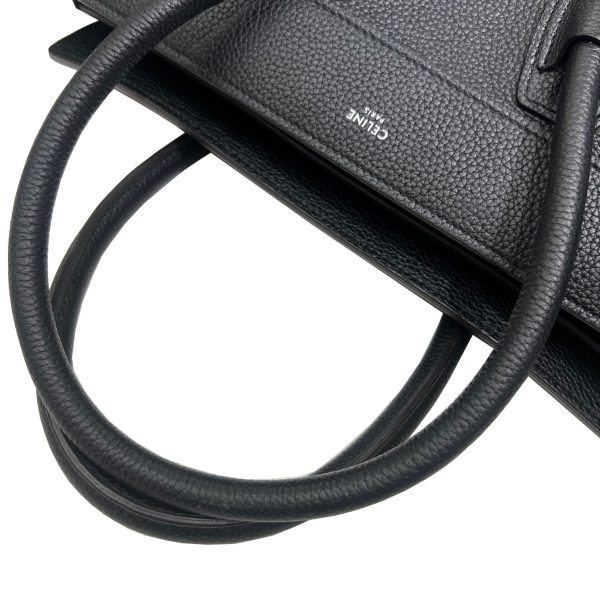 imgrc0089798630 CELINE Luggage Micro Shopper Handbag Leather Black