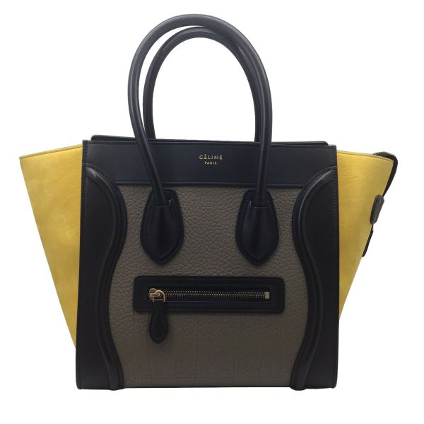 imgrc0089857813 CELINE Luggage Micro Handbag Multicolor Yellow Black Gray