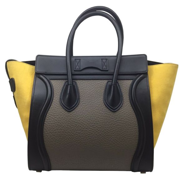 imgrc0089857814 CELINE Luggage Micro Handbag Multicolor Yellow Black Gray