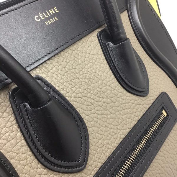 imgrc0089857815 CELINE Luggage Micro Handbag Multicolor Yellow Black Gray