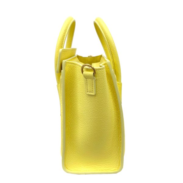 imgrc0090151014 CELINE Nano Luggage Bag Calfskin 2WAY Shoulder Bag Yellow