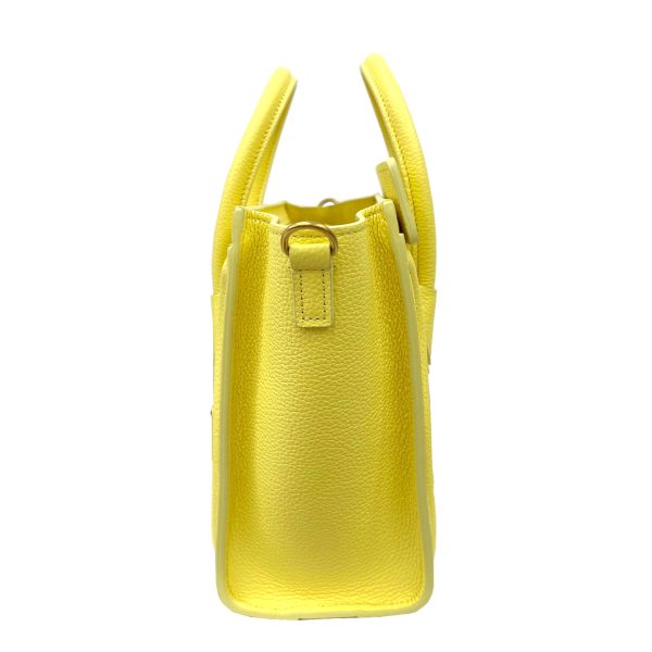 imgrc0090151015 CELINE Nano Luggage Bag Calfskin 2WAY Shoulder Bag Yellow