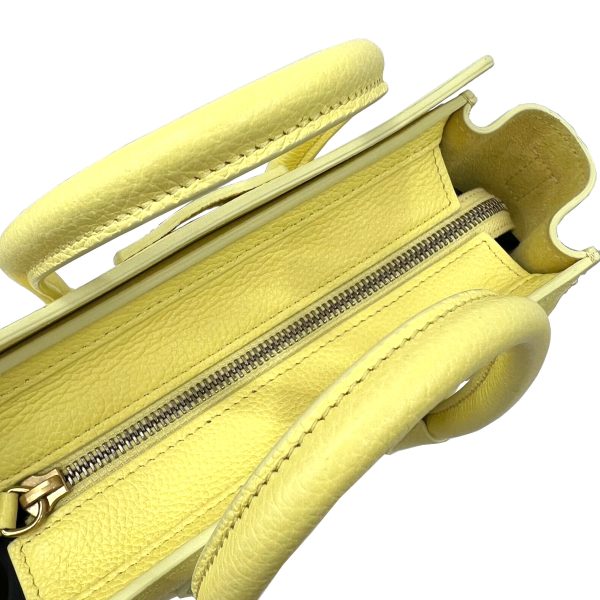 imgrc0090151023 CELINE Nano Luggage Bag Calfskin 2WAY Shoulder Bag Yellow