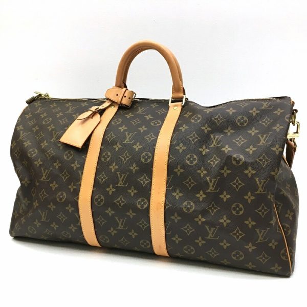 imgrc0090196132 Louis Vuitton Keepall Bandouliere 55 Bag Monogram Brown