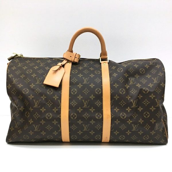 imgrc0090196133 Louis Vuitton Keepall Bandouliere 55 Bag Monogram Brown