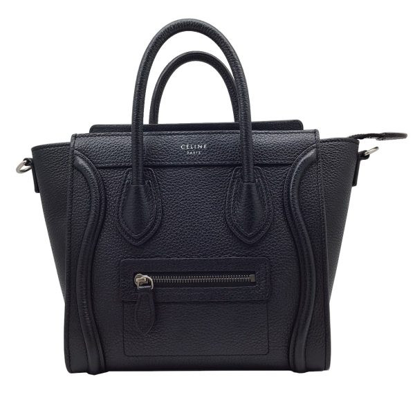 imgrc0090260742 CELINE Nano Shopper 2WAY Bag Black Silver