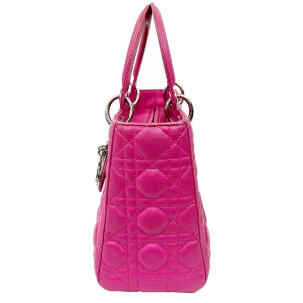 imgrc0090762209 Christian Dior Lady Dior Cannage 2WAY Handbag Lambskin Pink