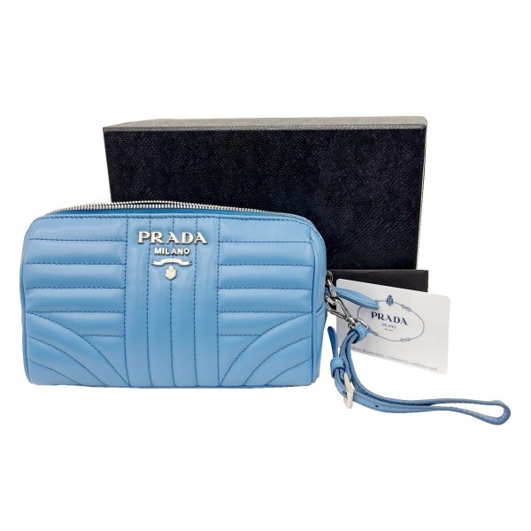 imgrc0090775206 PRADA Diagram Pouch Calf Leather Blue