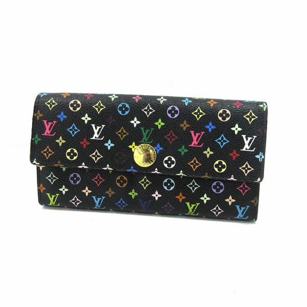 imgrc0091198302 Louis Vuitton Portefeuille Sara Bi FLong Wallet Monogram Multicolor Black