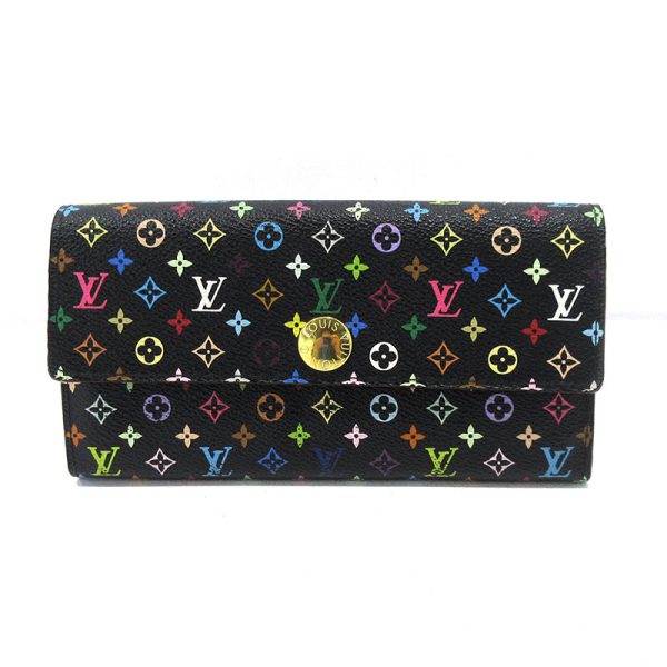 imgrc0091198303 Louis Vuitton Portefeuille Sara Bi FLong Wallet Monogram Multicolor Black