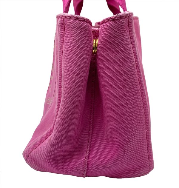 imgrc0091455875 PRADA Canapa Tote Bag Canvas Fuchsia Pink