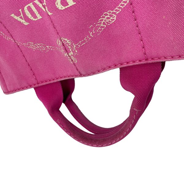 imgrc0091455880 PRADA Canapa Tote Bag Canvas Fuchsia Pink