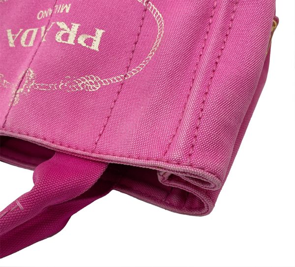 imgrc0091455881 PRADA Canapa Tote Bag Canvas Fuchsia Pink