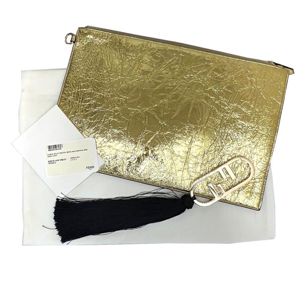 imgrc0091468118 FENDI Large Flat Pouch Gold