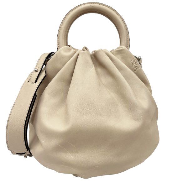 imgrc0091686337 Loewe Bounce Handbag Shoulder Bag Calf Leather Beige