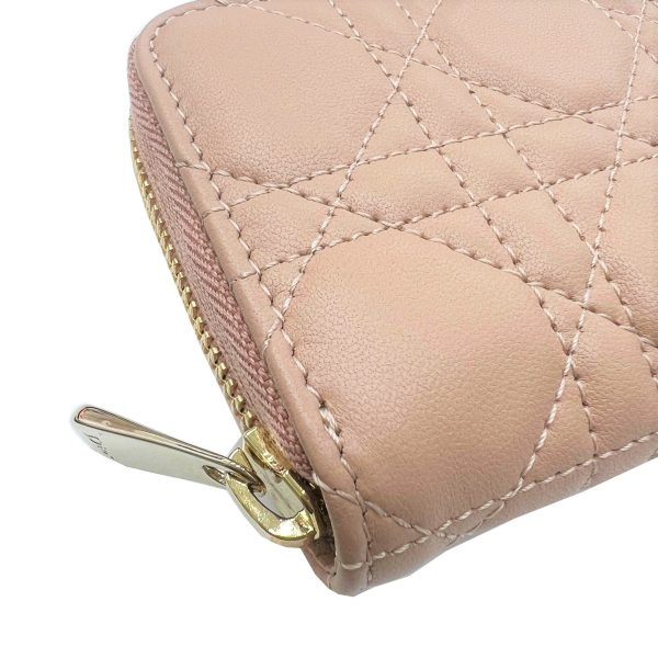 imgrc0091849429 Christian Dior Lady Dior Voyageur Coin Case Cannage Lambskin Pink